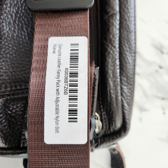 NWOT - WOMENS GENUINE LEATHER WAIST BAG HAS MULTIPLE POCKETS & PHONE GROMMET - Picture 14 of 16